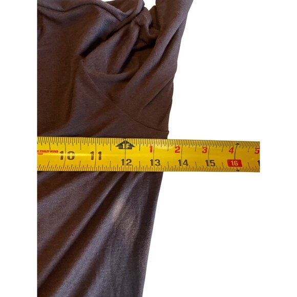 Skims Sheer Modal Maxi Dress L Phoenix Brown Long Sleeve Stretch Loungewear NWT - Picture 10 of 11